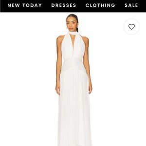 NICHOLAS White Halter Maxi Dress